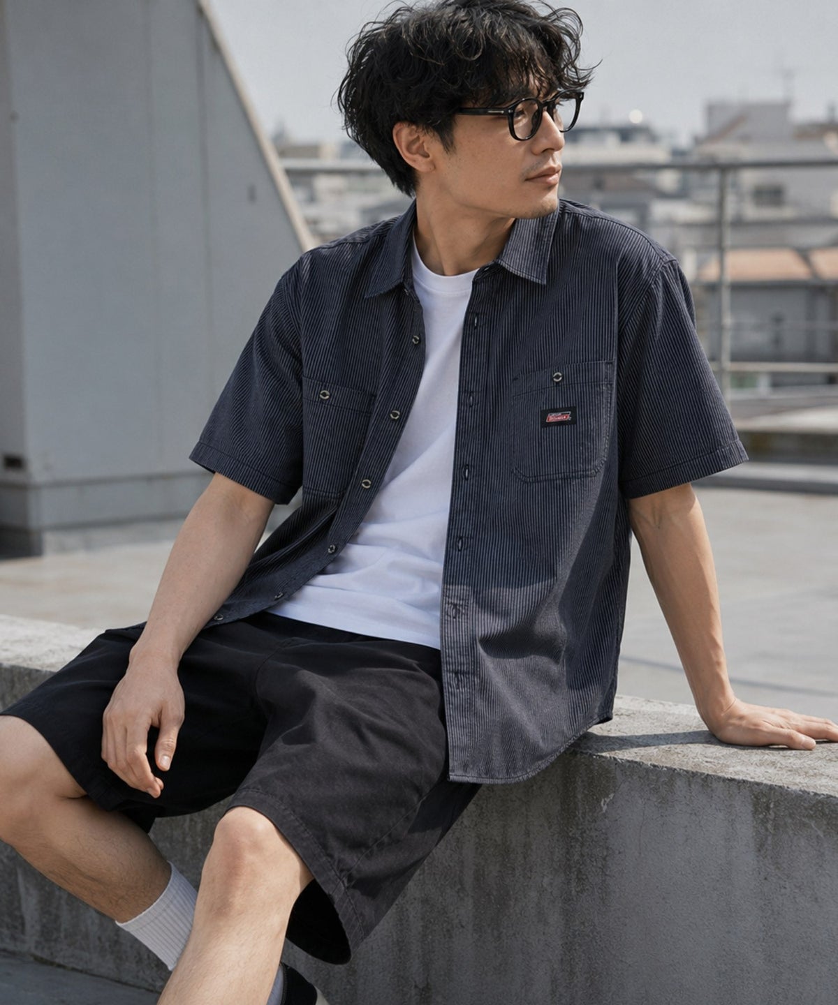 GENUINE Dickies ストライプワークシャツ メンズ