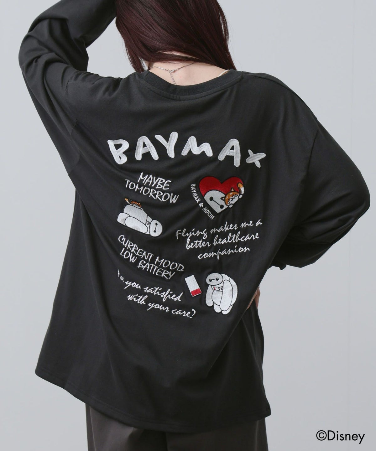 Disney 『ベイマックス』 / 刺繍長袖Tシャツ メンズ