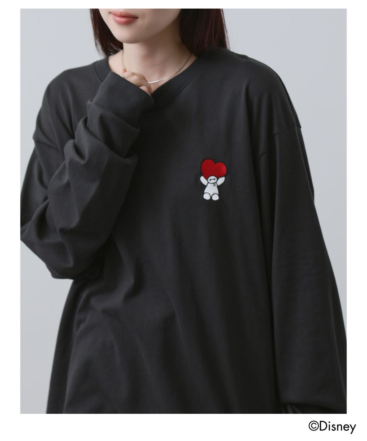 Disney 『ベイマックス』 / 刺繍長袖Tシャツ メンズ