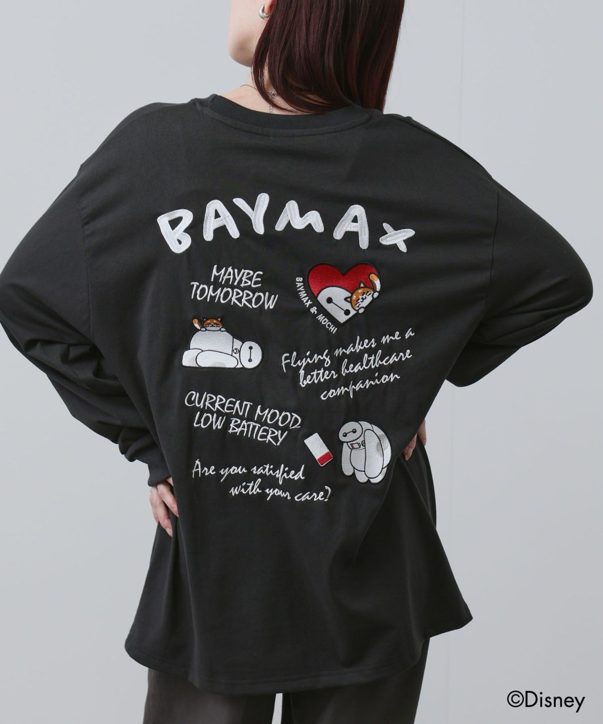 Disney 『ベイマックス』 / 刺繍長袖Tシャツ メンズ