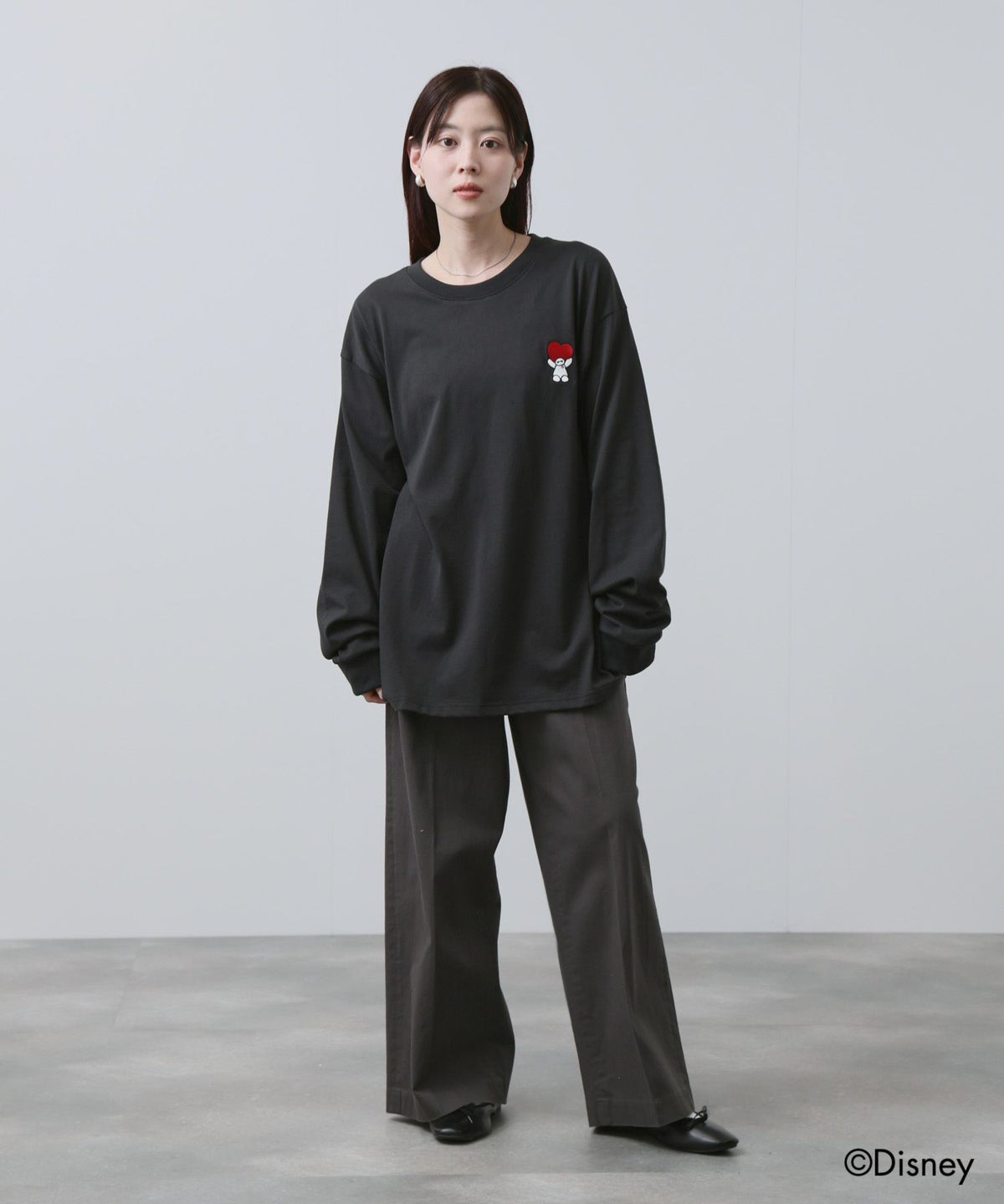 Disney 『ベイマックス』 / 刺繍長袖Tシャツ メンズ