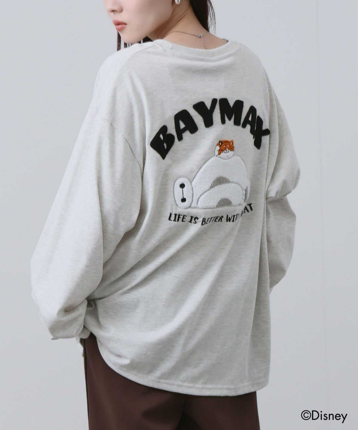 Disney 『ベイマックス』 / 刺繍長袖Tシャツ メンズ