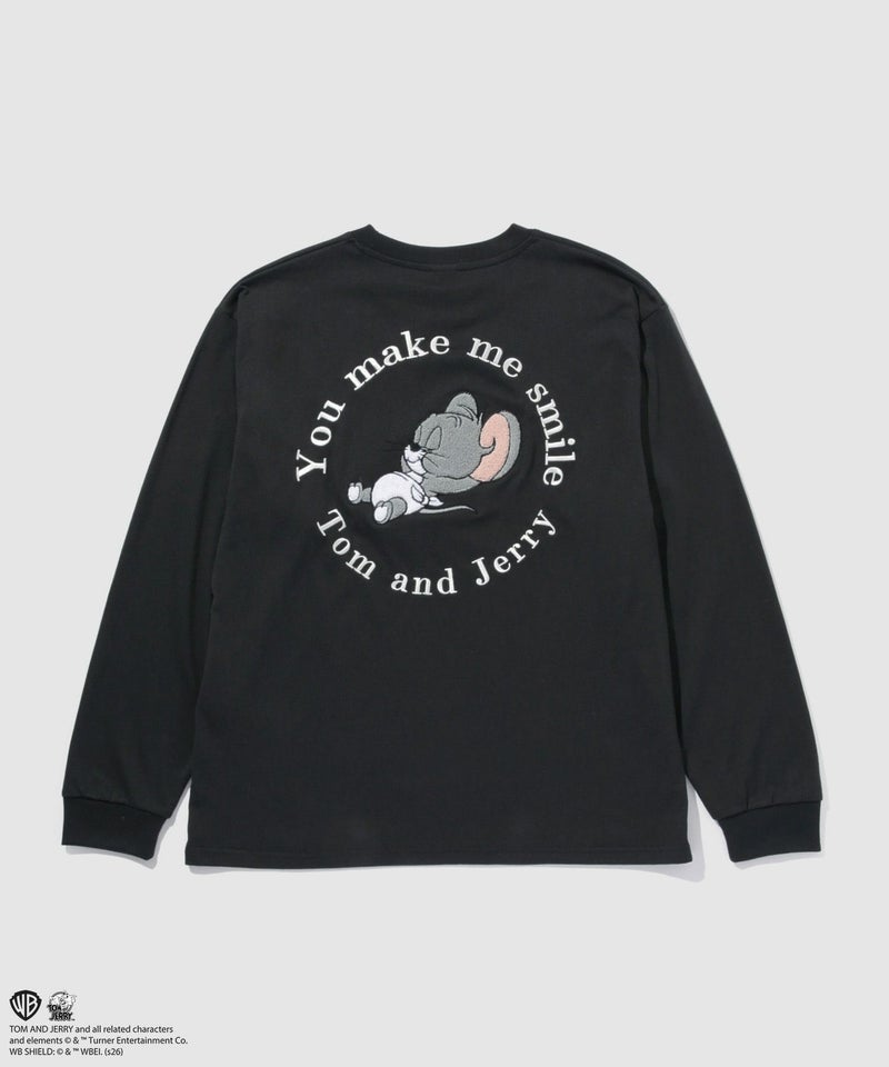 Tom and Jerry 刺繍長袖Tシャツ メンズ商品画像-2