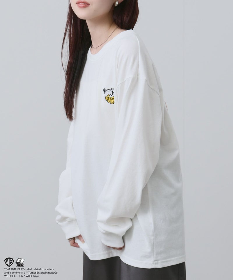 Tom and Jerry 刺繍長袖Tシャツ メンズ商品画像-5