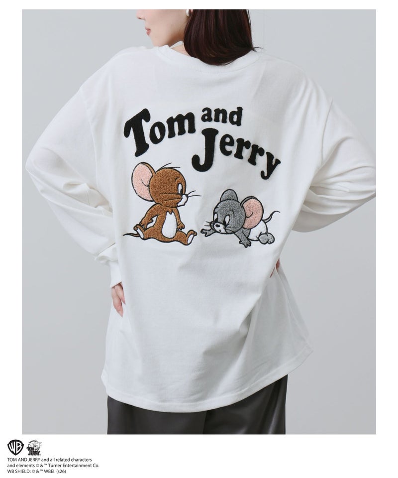 Tom and Jerry 刺繍長袖Tシャツ メンズ商品画像-8