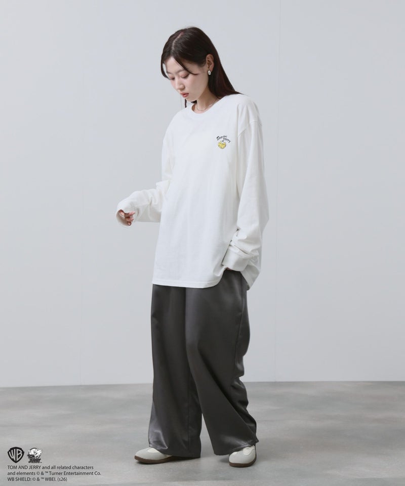 Tom and Jerry 刺繍長袖Tシャツ メンズ商品画像-9