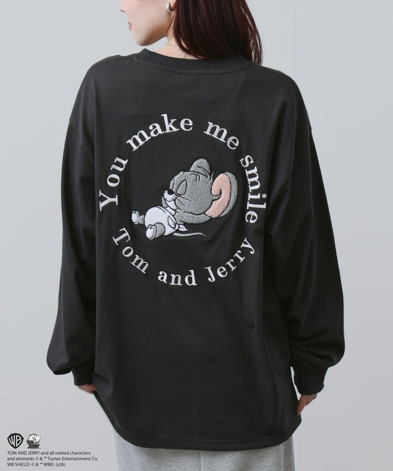 Tom and Jerry 刺繍長袖Tシャツ メンズ商品画像-12