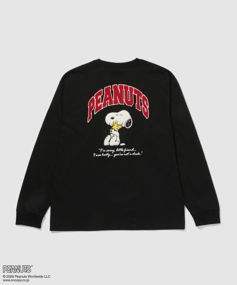 PEANUTS SNOOPY 刺繍長袖Tシャツ メンズ商品画像-1