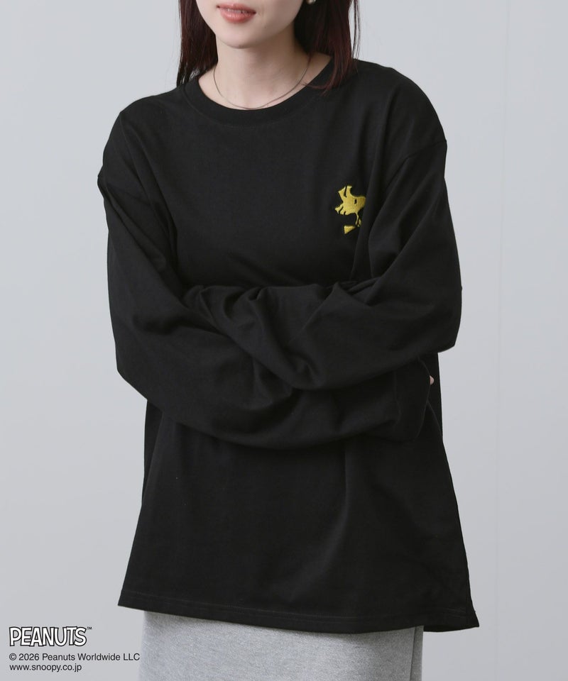 PEANUTS SNOOPY 刺繍長袖Tシャツ メンズ商品画像-3
