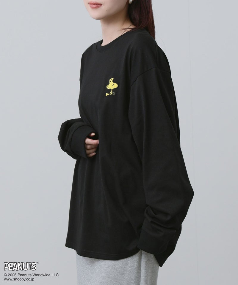 PEANUTS SNOOPY 刺繍長袖Tシャツ メンズ商品画像-4