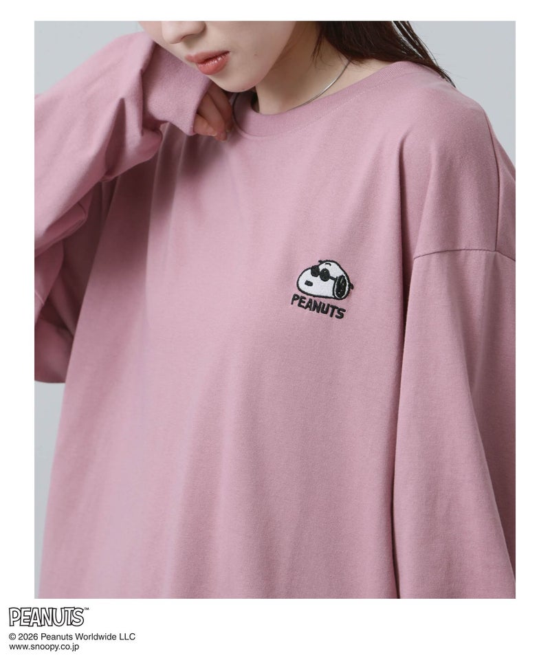 PEANUTS SNOOPY 刺繍長袖Tシャツ メンズ商品画像-12