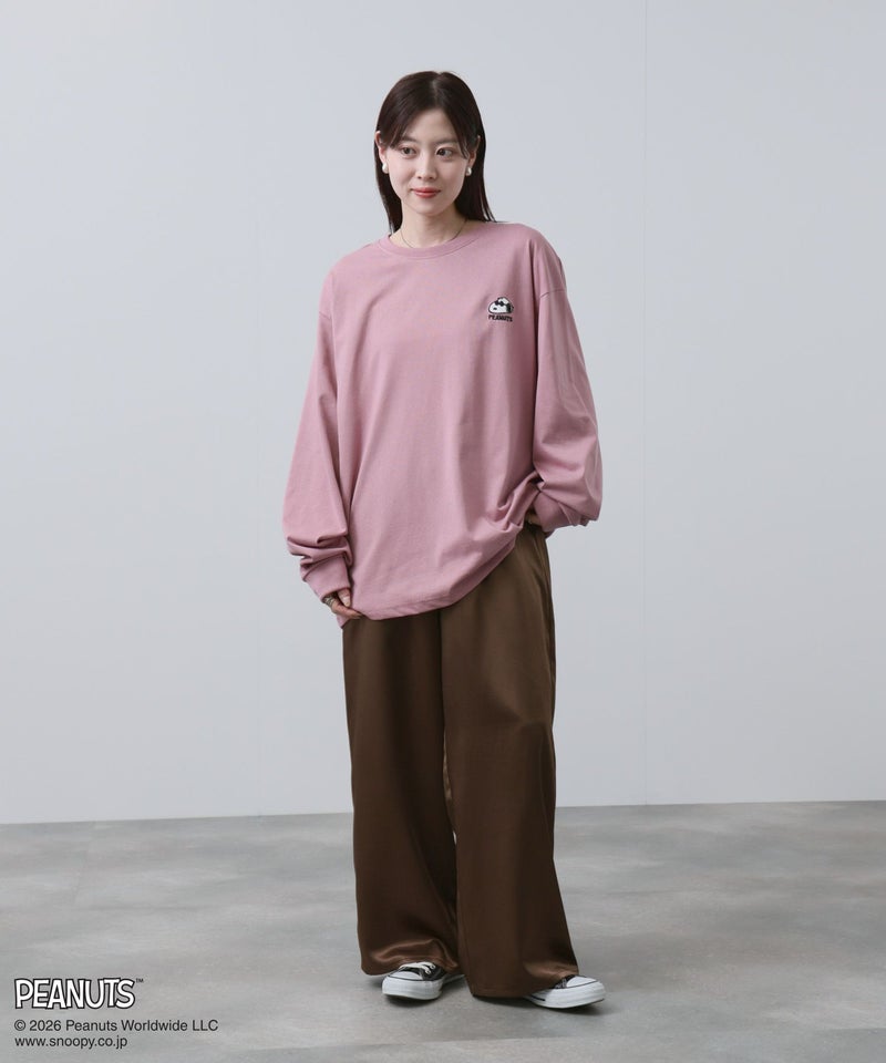 PEANUTS SNOOPY 刺繍長袖Tシャツ メンズ商品画像-13