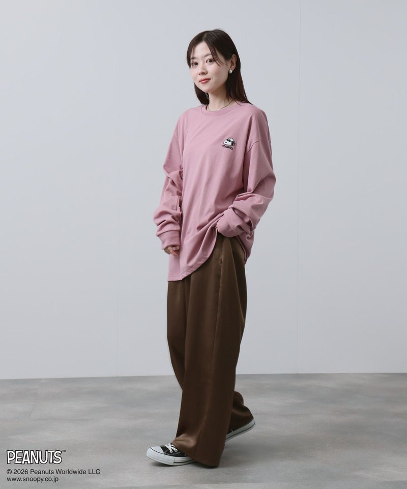 PEANUTS SNOOPY 刺繍長袖Tシャツ メンズ商品画像-14