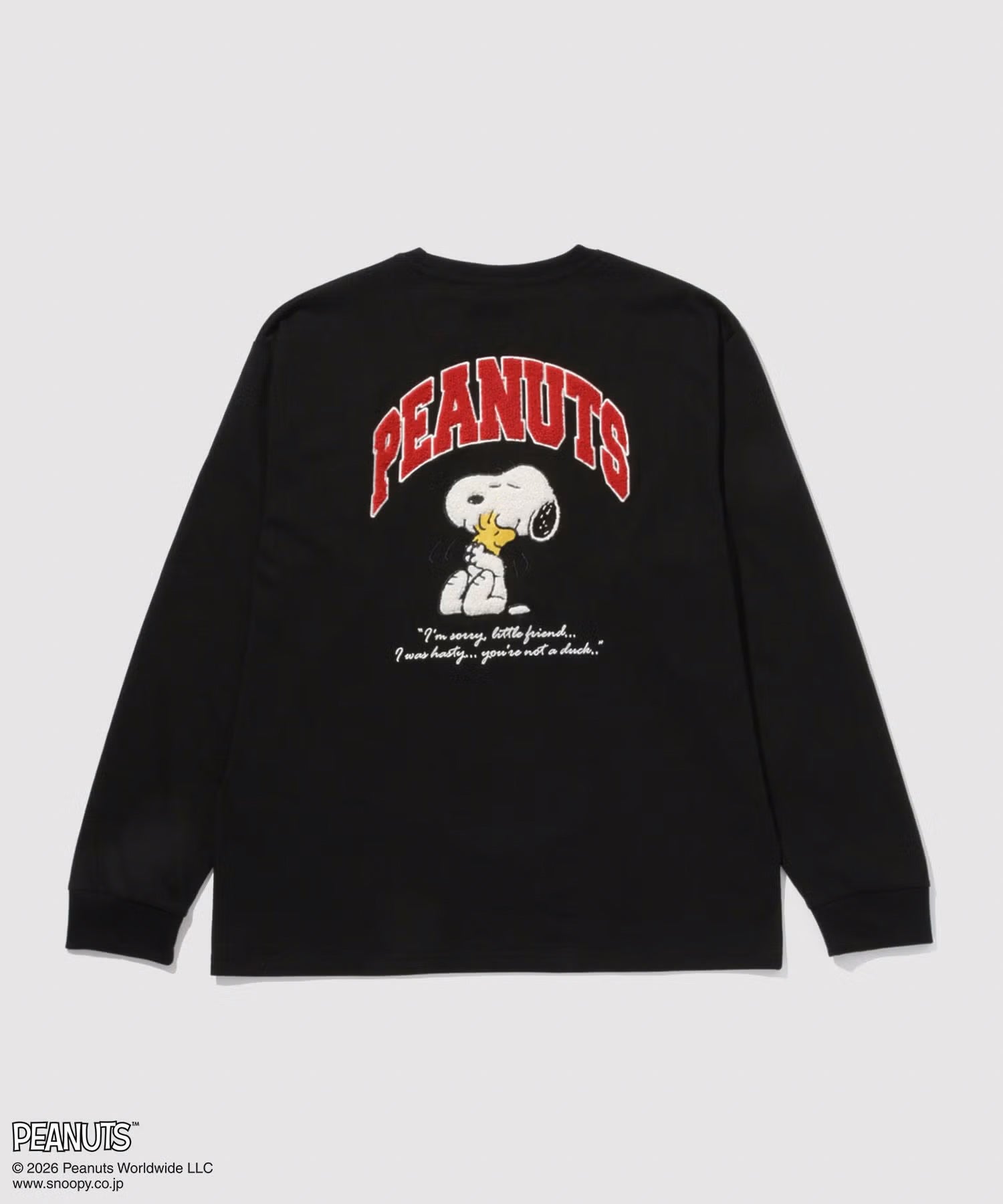 PEANUTS SNOOPY 刺繍長袖Tシャツ メンズ
