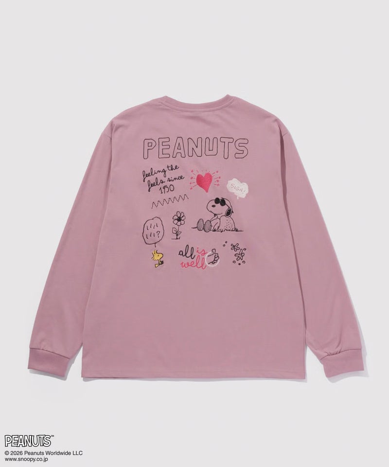 PEANUTS SNOOPY 刺繍長袖Tシャツ メンズ商品画像-16