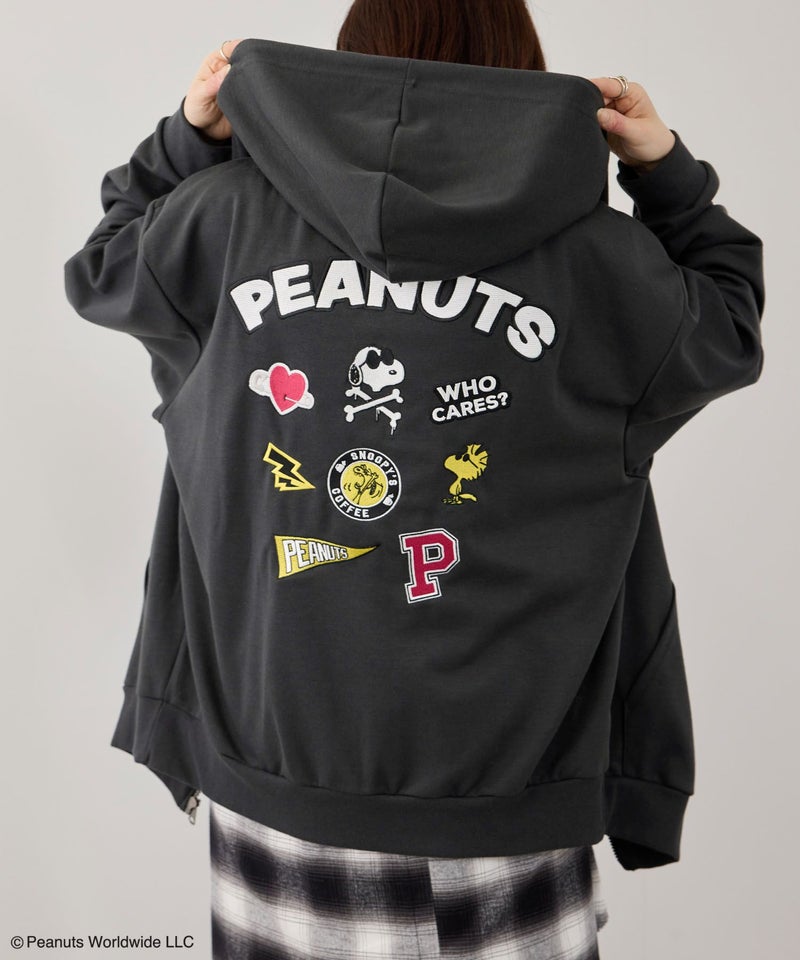 【別注デザイン】キャラクター刺繍ジップパーカー 【PEANUTS / BAYMAX / TOM & JERRY】商品画像-3