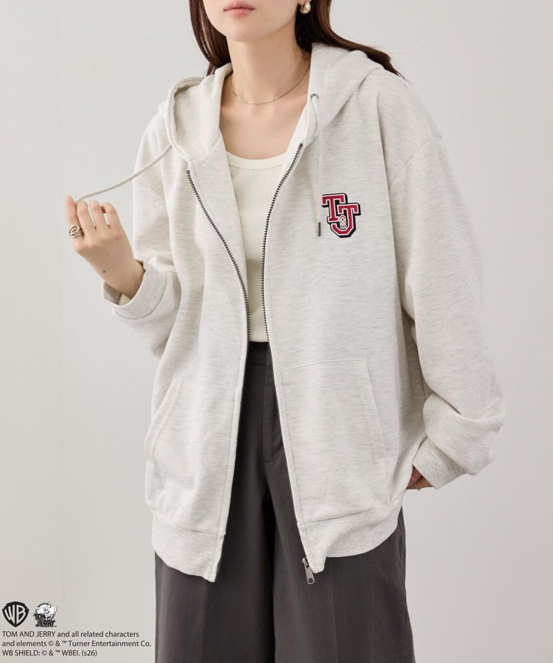 【別注デザイン】キャラクター刺繍ジップパーカー 【PEANUTS / BAYMAX / TOM & JERRY】商品画像-4