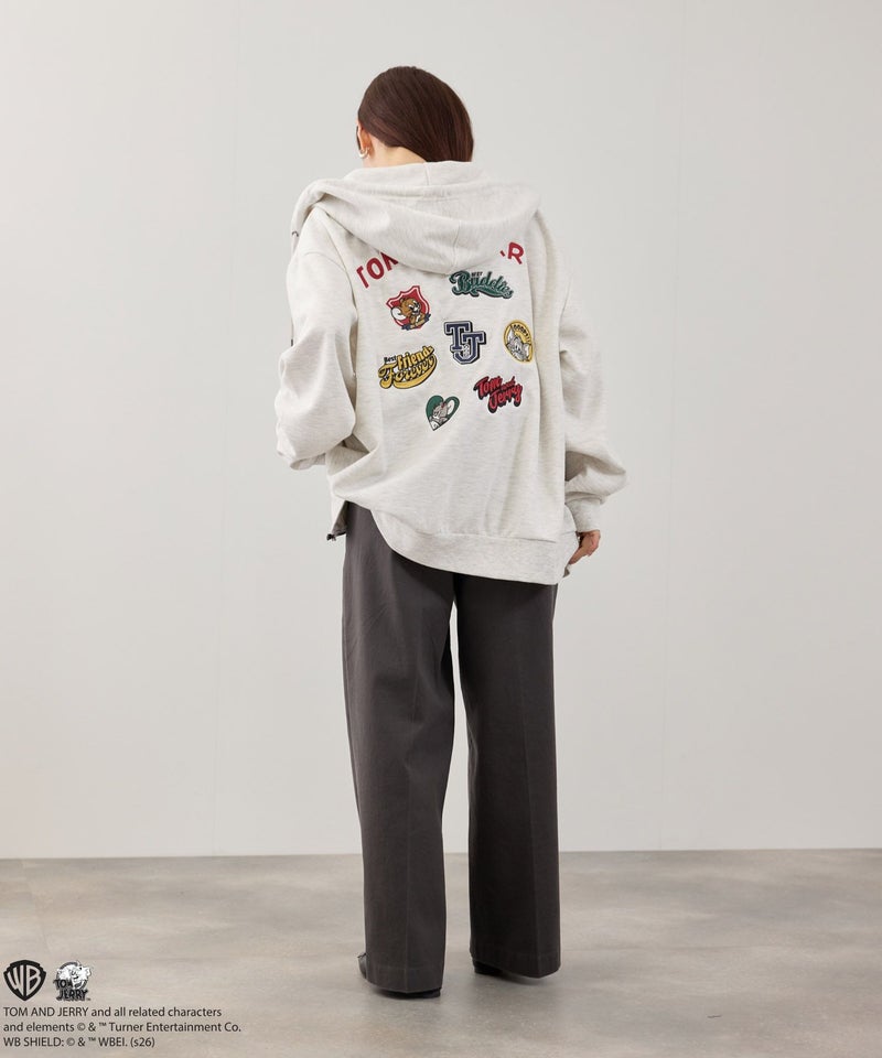 【別注デザイン】キャラクター刺繍ジップパーカー 【PEANUTS / BAYMAX / TOM & JERRY】商品画像-8