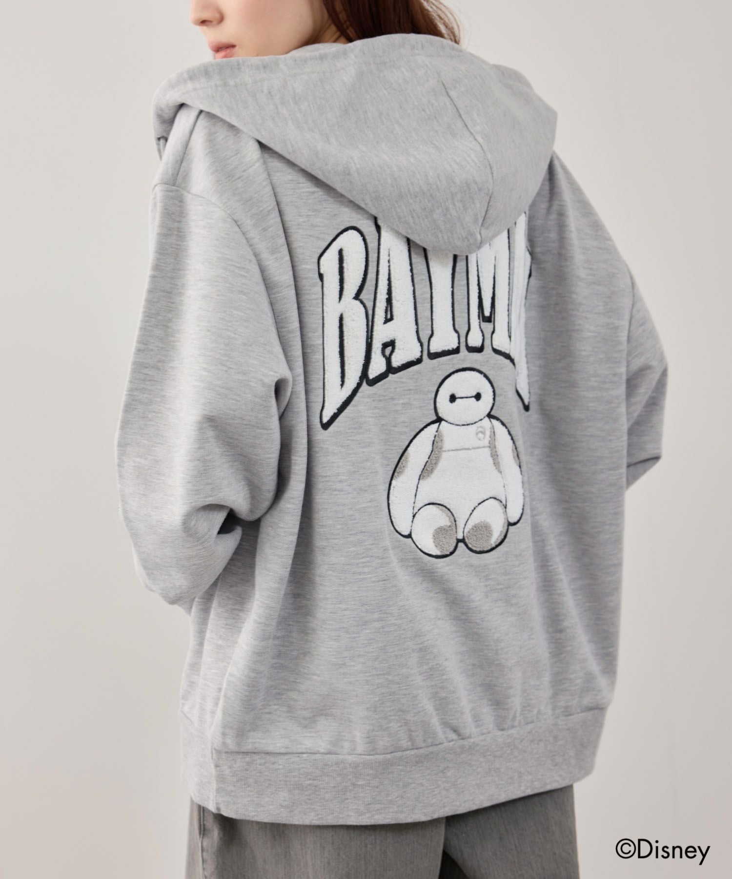 別注デザイン】キャラクター刺繍ジップパーカー 【PEANUTS / BAYMAX
