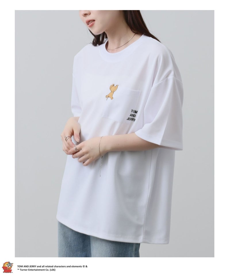Tom and Jerry ポケット刺繍Tシャツ メンズ商品画像-2