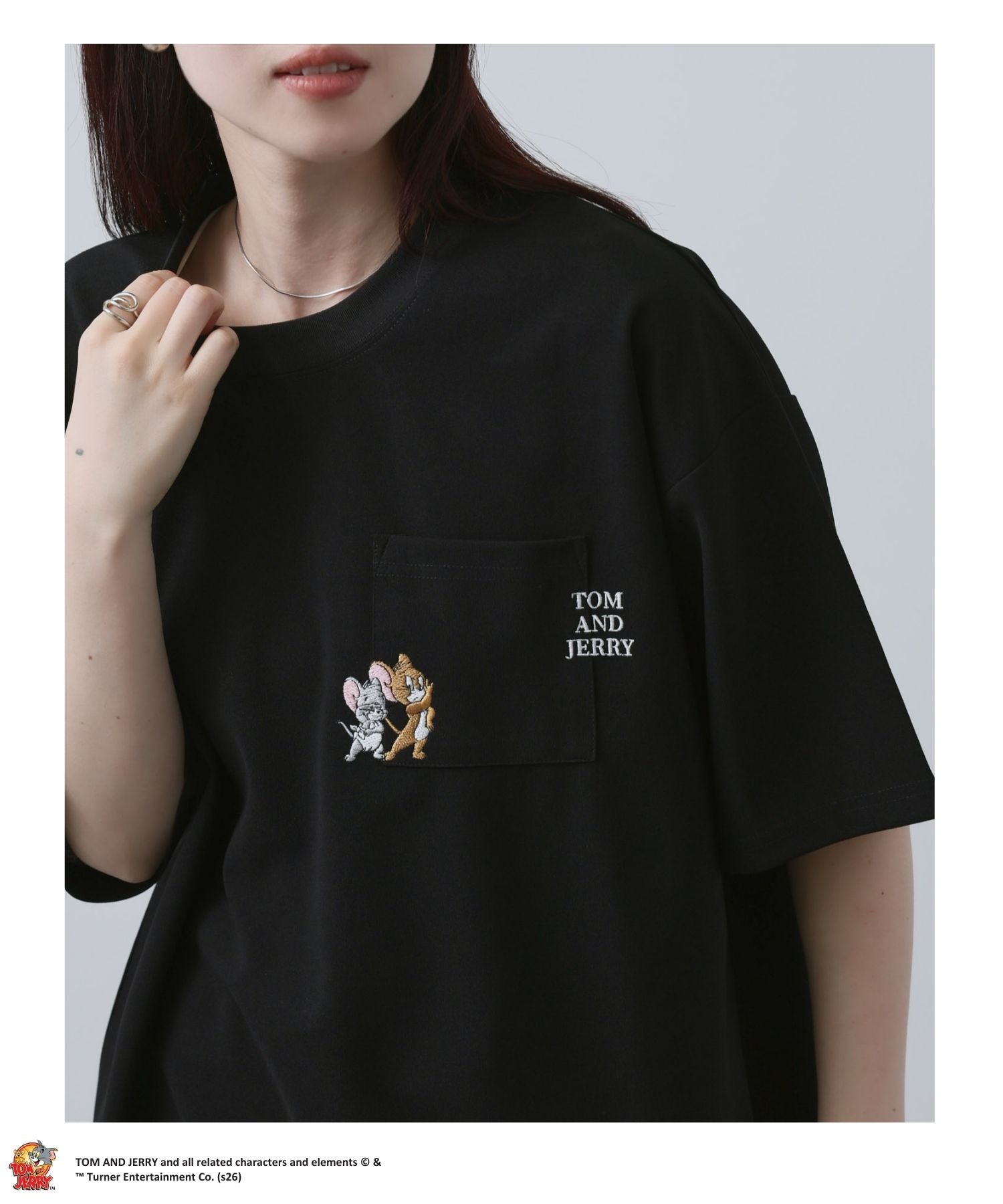 完売品 FJ氏企画 サンフェード ブラック ポケットTシャツ M 第二弾 Tom and Jerry ポケット刺繍Tシャツ メンズ