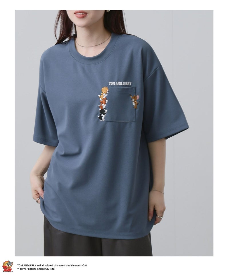 Tom and Jerry ポケット刺繍Tシャツ メンズ商品画像-13