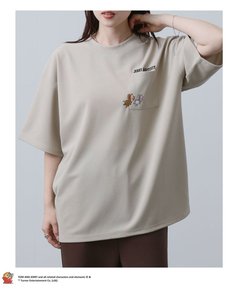 Tom and Jerry ポケット刺繍Tシャツ メンズ商品画像-16