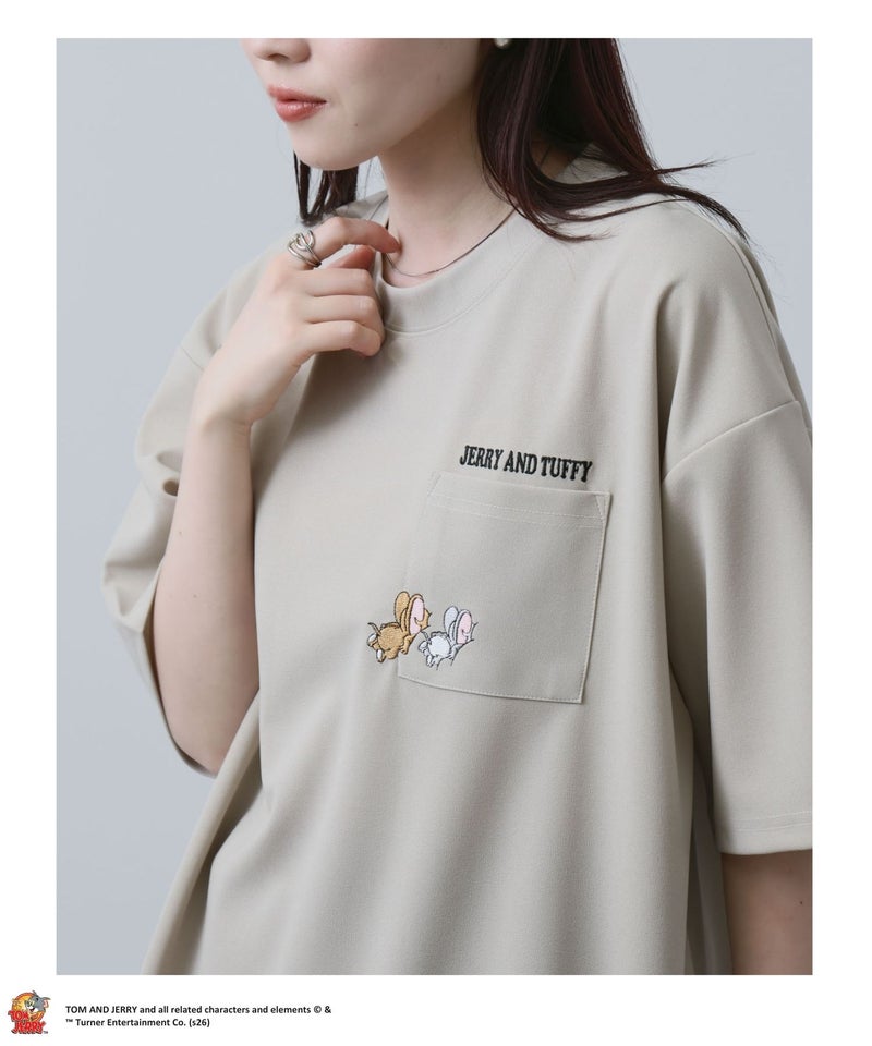 Tom and Jerry ポケット刺繍Tシャツ メンズ商品画像-17