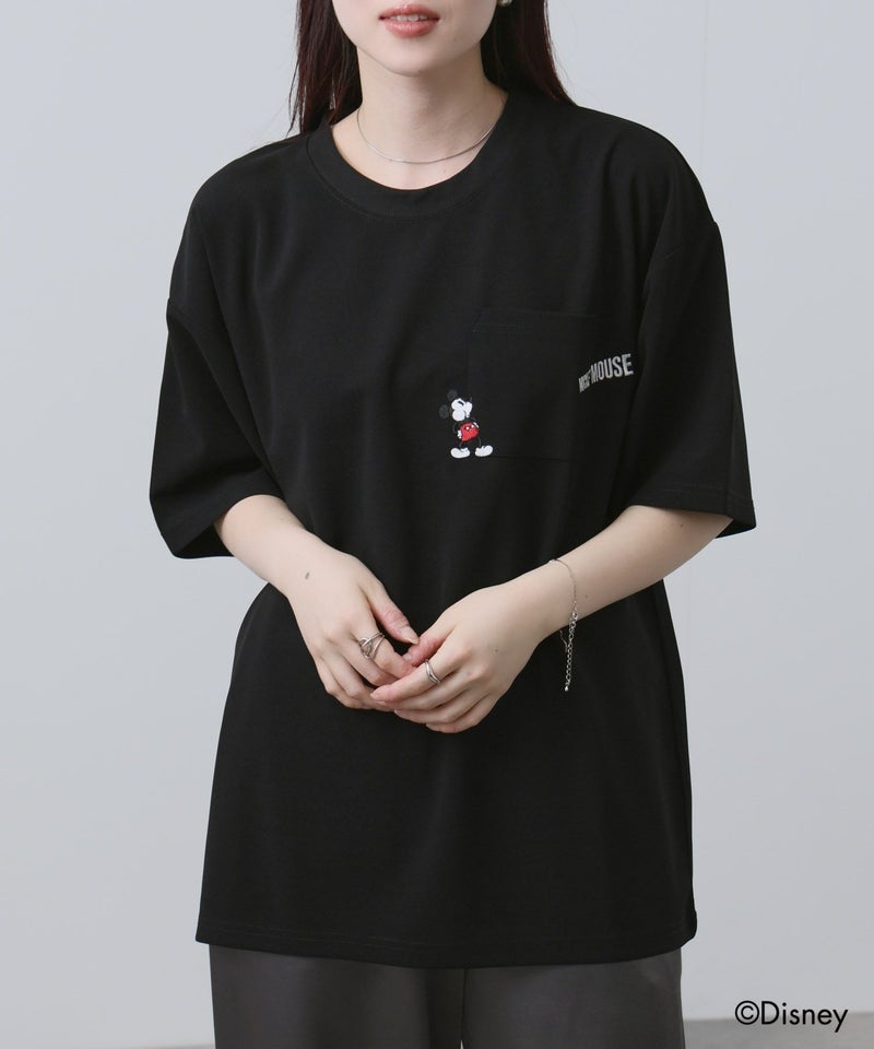 Disney 『ミッキーマウス』 / ポケット刺繍Tシャツ メンズ商品画像-3
