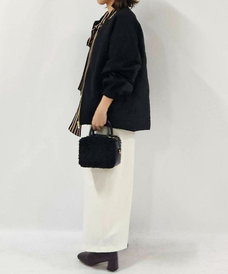 [期間限定価格]le.coeur blanc  ダンボール×キルトノーカラーコクーンブルゾン レディース商品画像-7