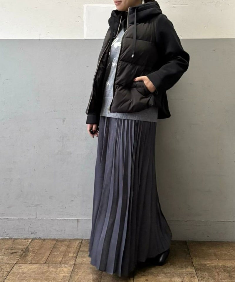 le.coeur blanc  カットボンディング×スムースタフタショートブルゾン レディース商品画像-2