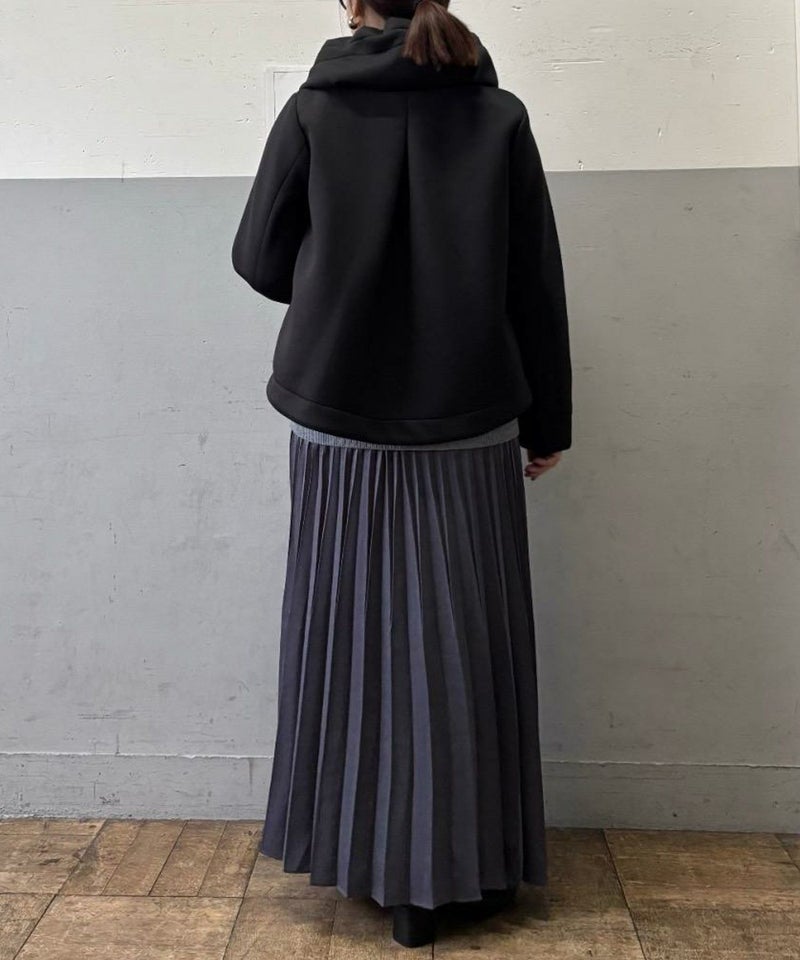 le.coeur blanc カットボンディング×スムースタフタショートブルゾン レディース商品画像-8