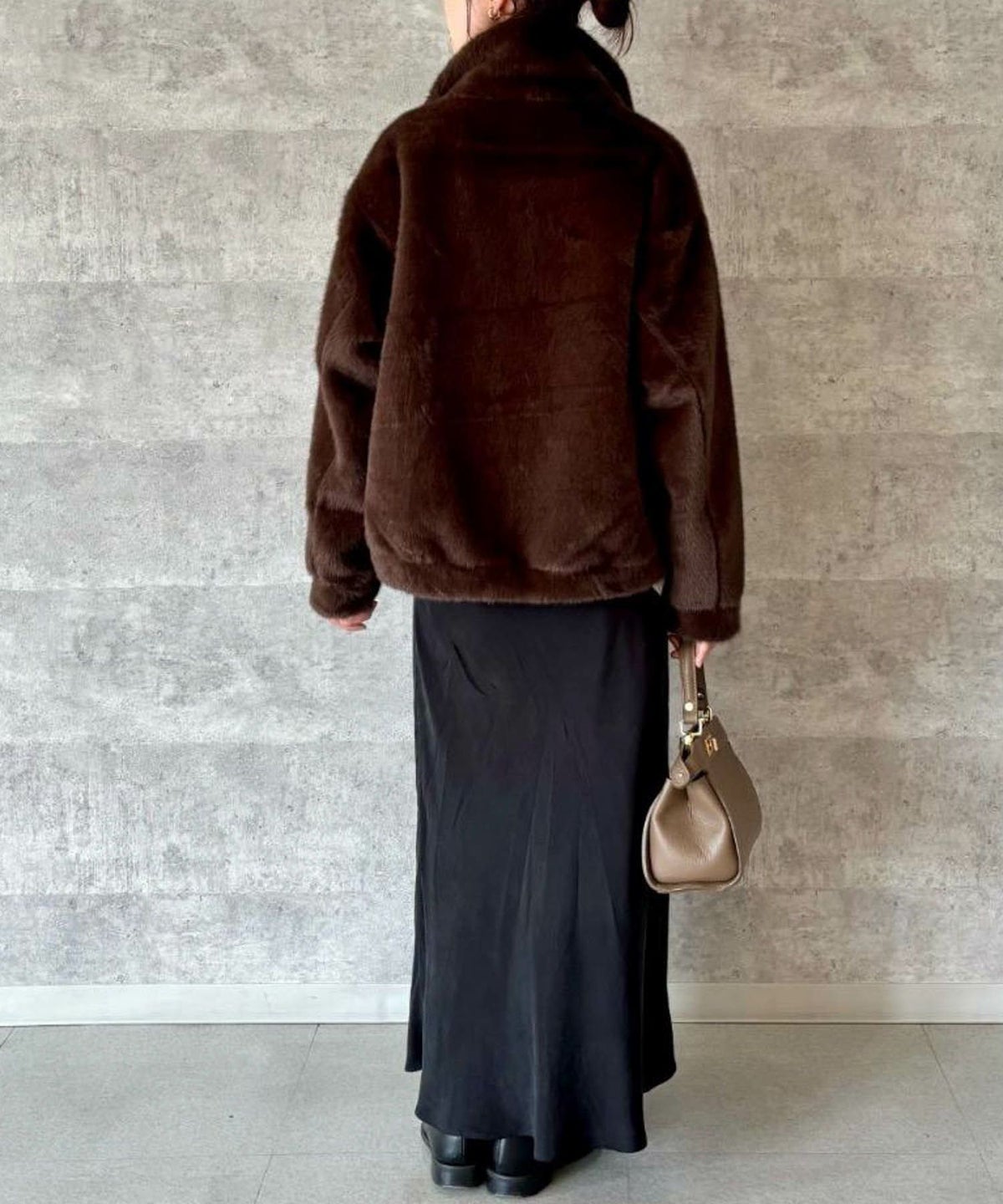 le.coeur blanc ミンクタッチスタンドカラーファーブルゾン レディース