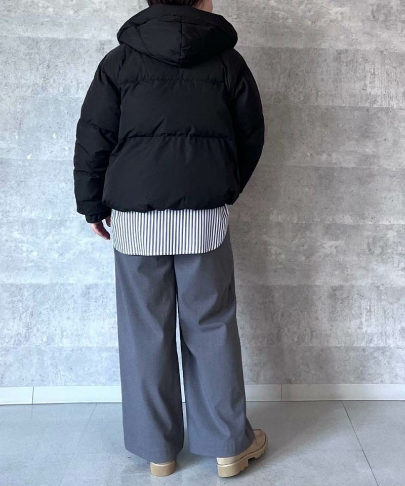 [期間限定価格]le.coeur blanc  プリーツレイヤードフードショートダウンコート レディース商品画像-3