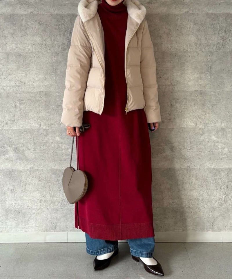 le.coeur blanc ファーフードショートダウンコート レディース商品画像-1