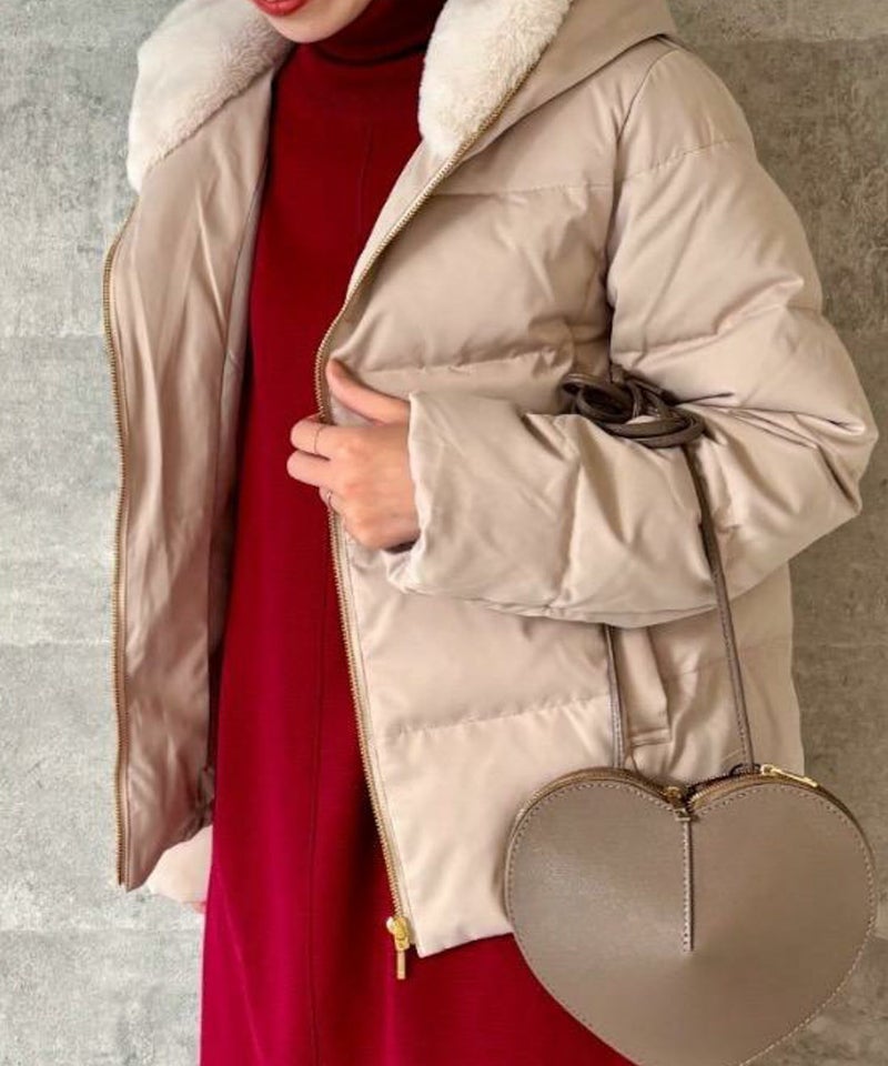 [期間限定価格]le.coeur blanc  ファーフードショートダウンコート レディース商品画像-6