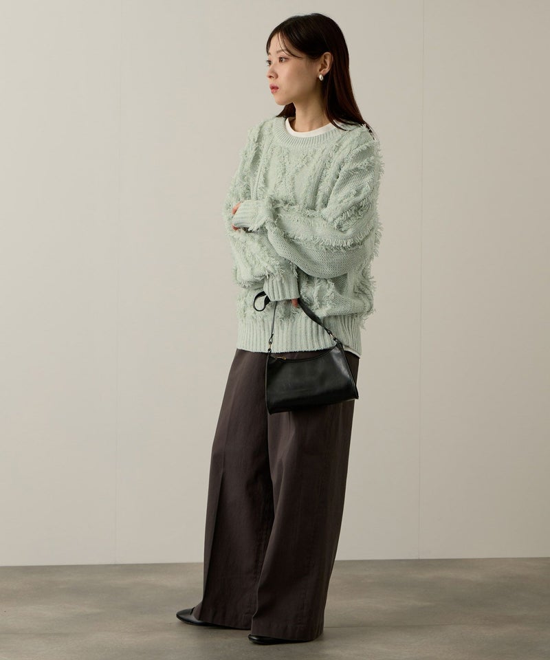 NAVY フリンジニットプルオーバー レディース商品画像-7