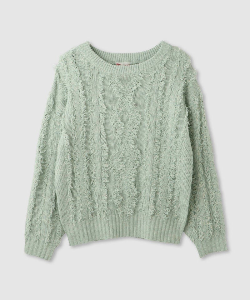 NAVY フリンジニットプルオーバー レディース商品画像-13