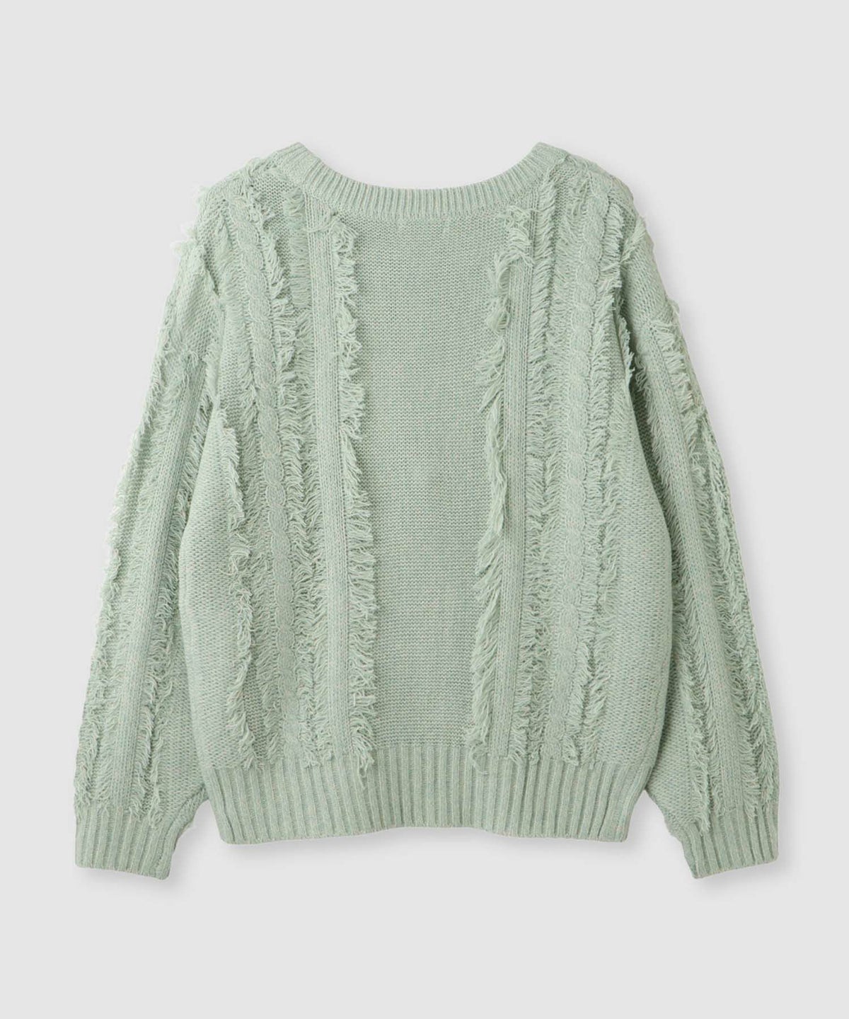 NAVY フリンジニットプルオーバー レディース