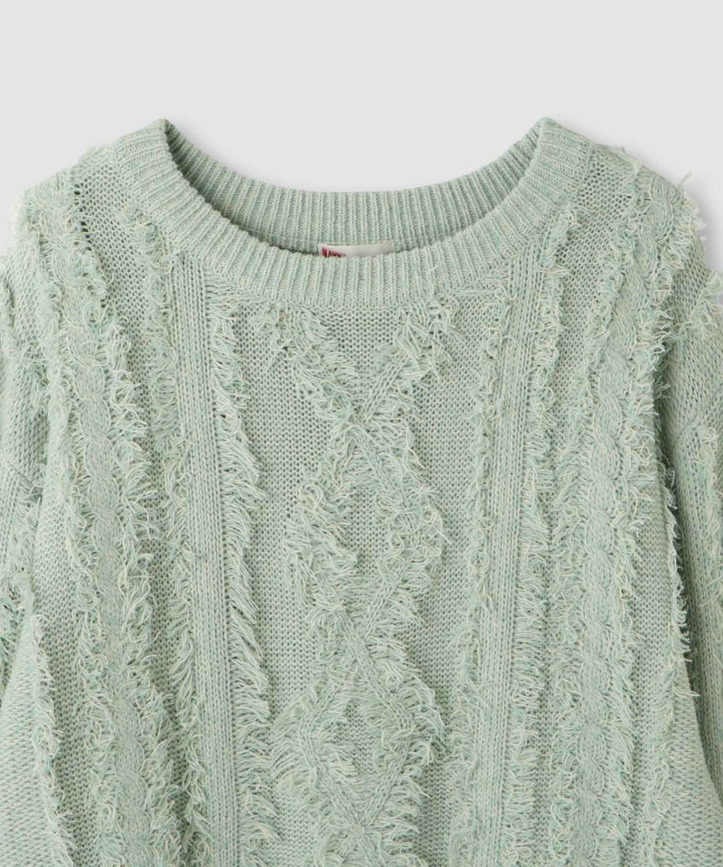 NAVY フリンジニットプルオーバー レディース商品画像-16