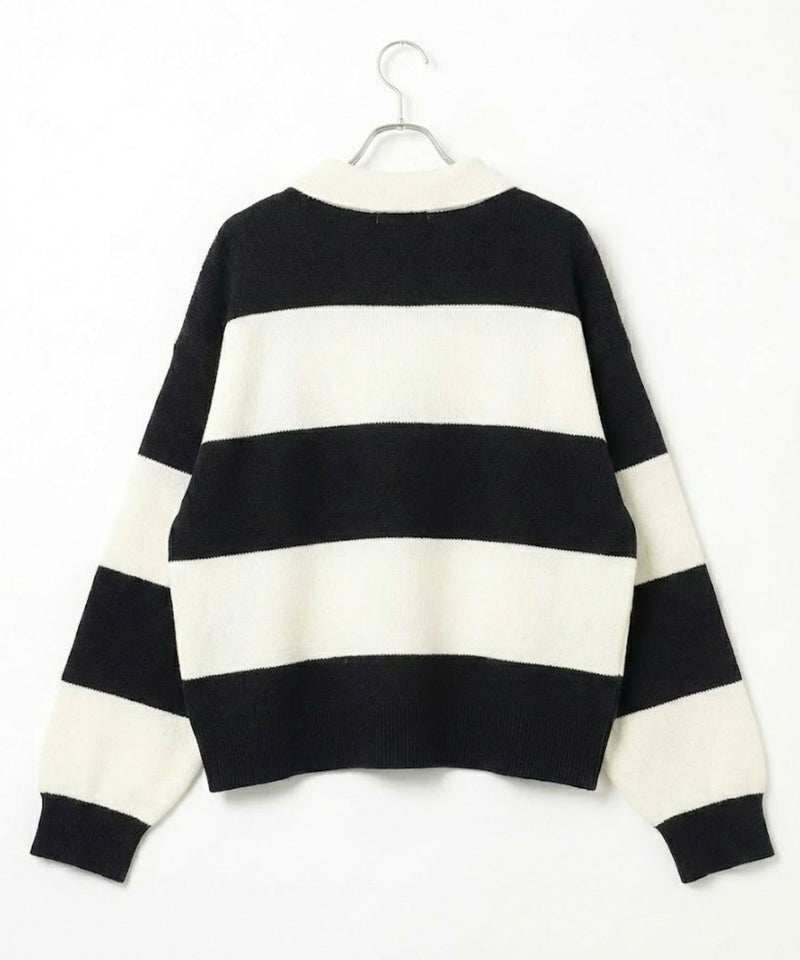 NAVY 襟付きポロニットプルオーバー レディース商品画像-12