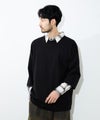 [期間限定価格]NAVY  BCIコットン リラックスフィット 7分袖Tシャツ メンズ商品サムネイル-1