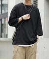NAVY BCIコットン リラックスフィット 7分袖Tシャツ メンズ商品サムネイル-3