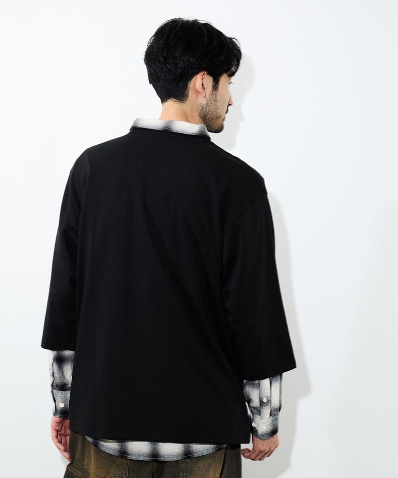 [期間限定価格]NAVY  BCIコットン リラックスフィット 7分袖Tシャツ メンズ商品画像-7