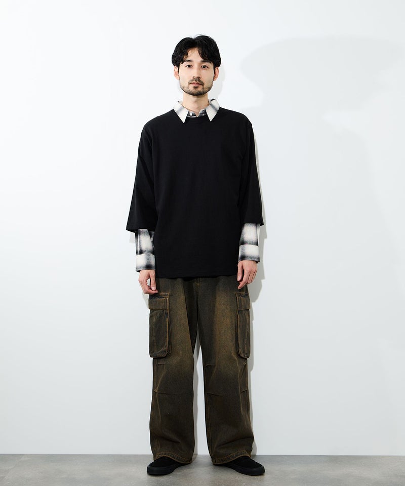 [期間限定価格]NAVY  BCIコットン リラックスフィット 7分袖Tシャツ メンズ商品画像-8
