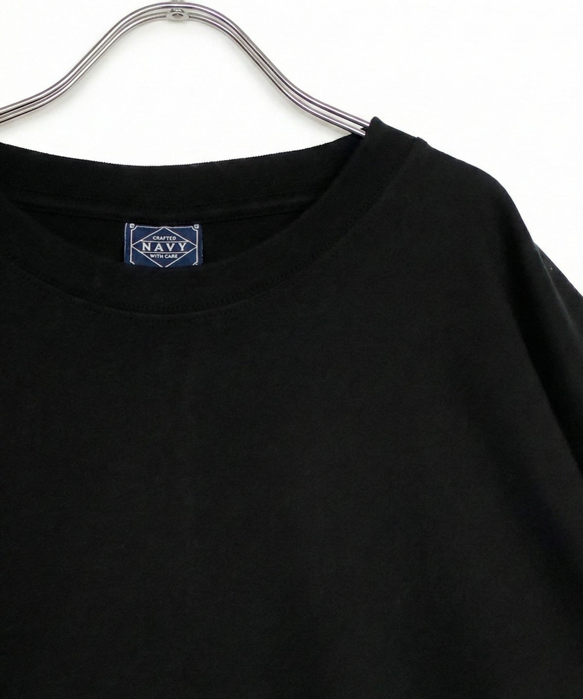 NAVY BCIコットン リラックスフィット 7分袖Tシャツ メンズ