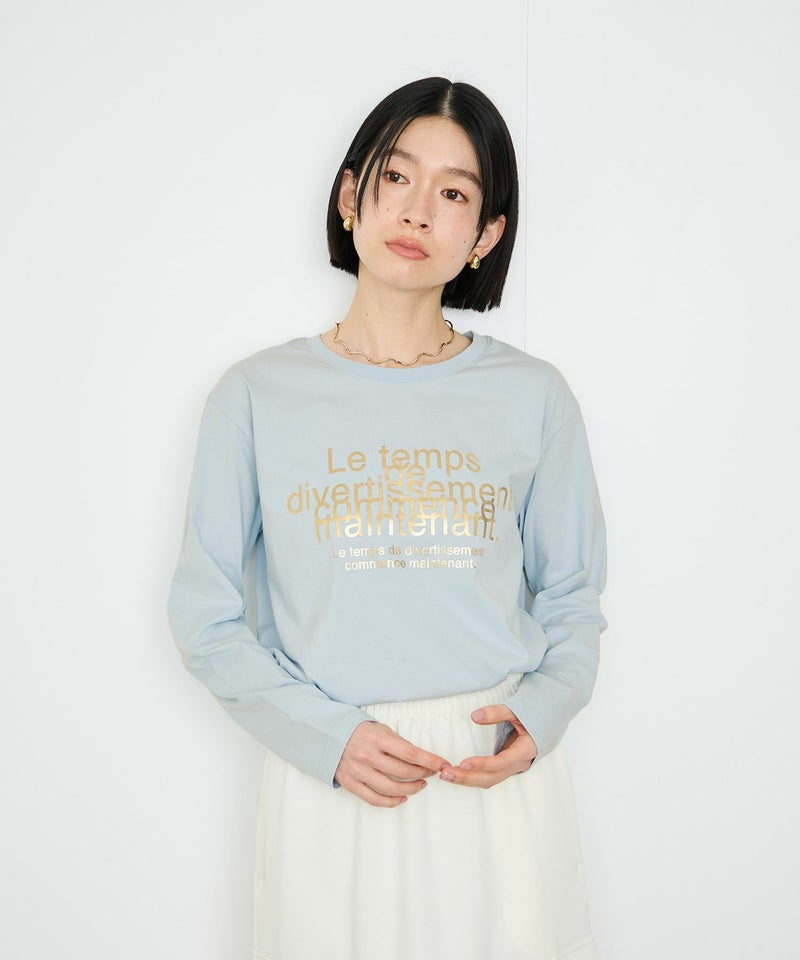 Idnes  Le temps 箔プリントロンT レディース メール便 対応商品商品画像-4