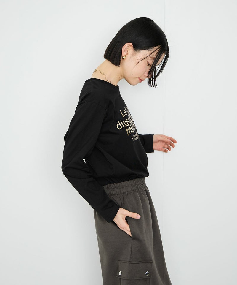 Idnes  Le temps 箔プリントロンT レディース メール便 対応商品商品画像-6