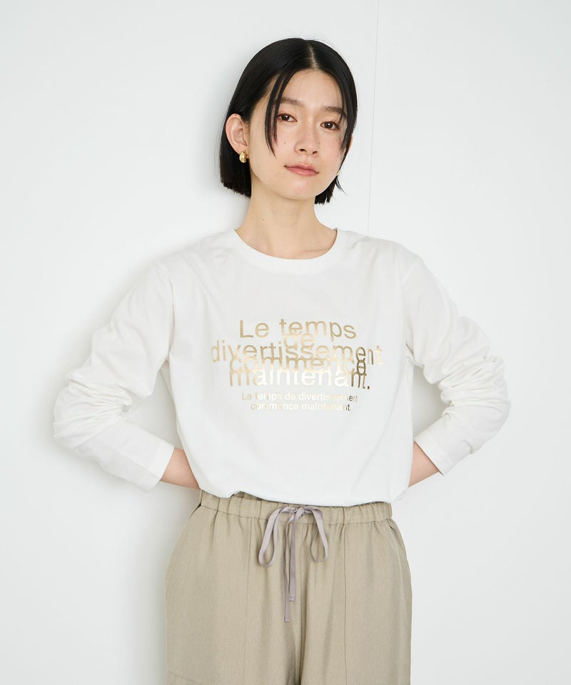 Idnes Le temps 箔プリントロンT レディース メール便 対応商品商品画像-11