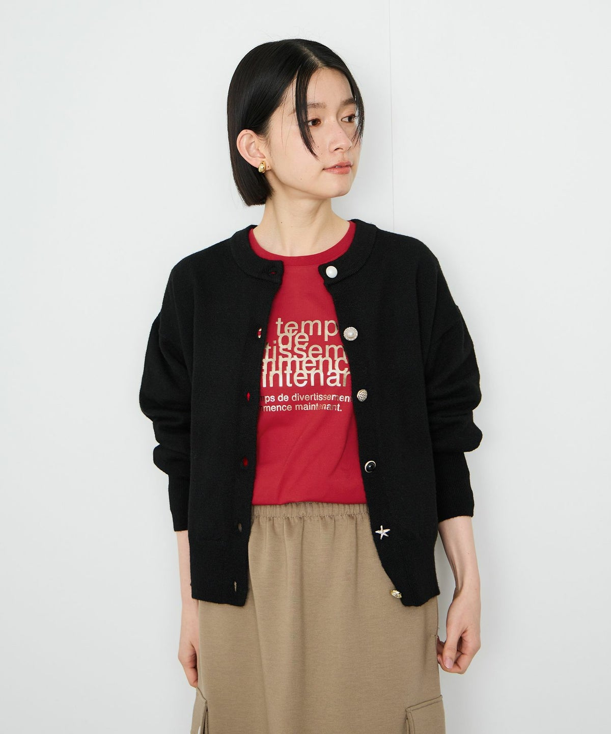 Idnes Le temps 箔プリントロンT レディース メール便 対応商品